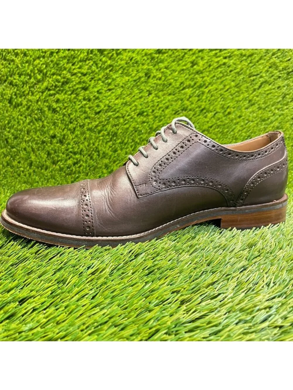 Cole Haan Madison Grand Mens Size 8 Brown Casual Classic Cap Toe Oxford Shoes